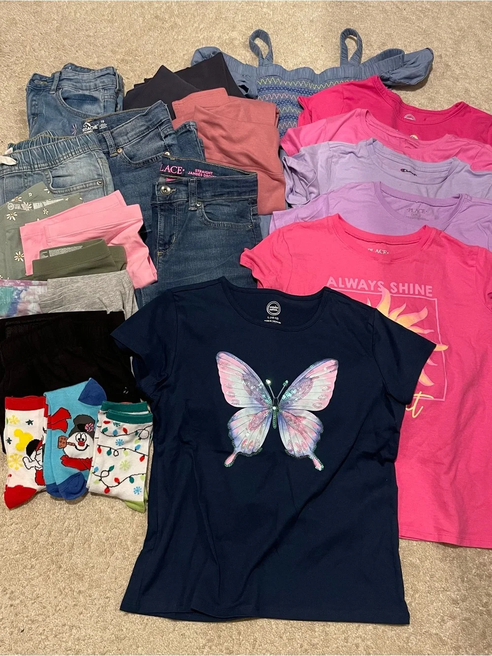 The Children's Place Navy Butterfly Graphic Tee